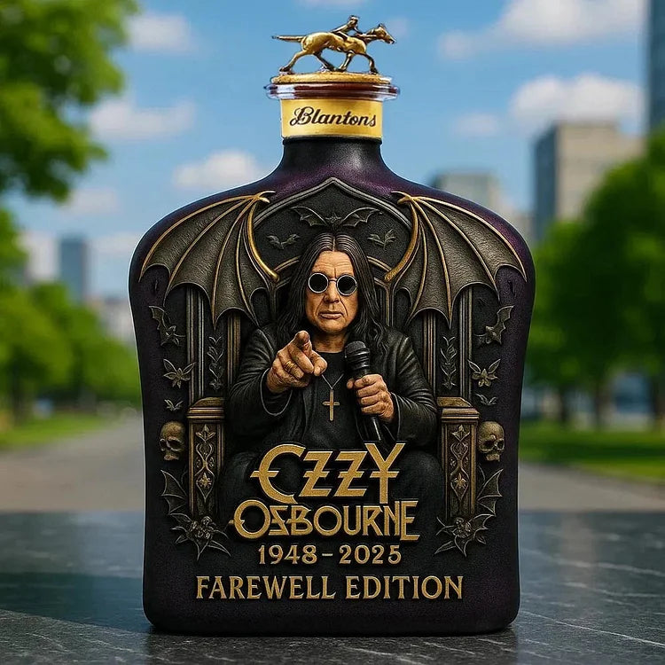 Περιορισμένη έκδοση μπουκαλιού ουίσκι Ozzy Osbourne Embossed Glass - 5