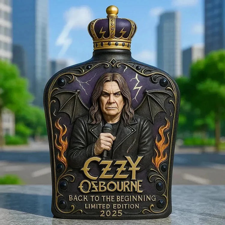 Περιορισμένη έκδοση μπουκαλιού ουίσκι Ozzy Osbourne Embossed Glass - 5