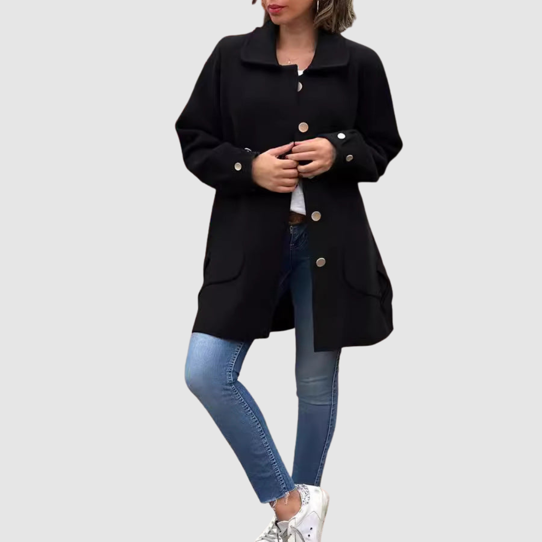 Martina - Κλασικό oversized παλτό με κουμπιά