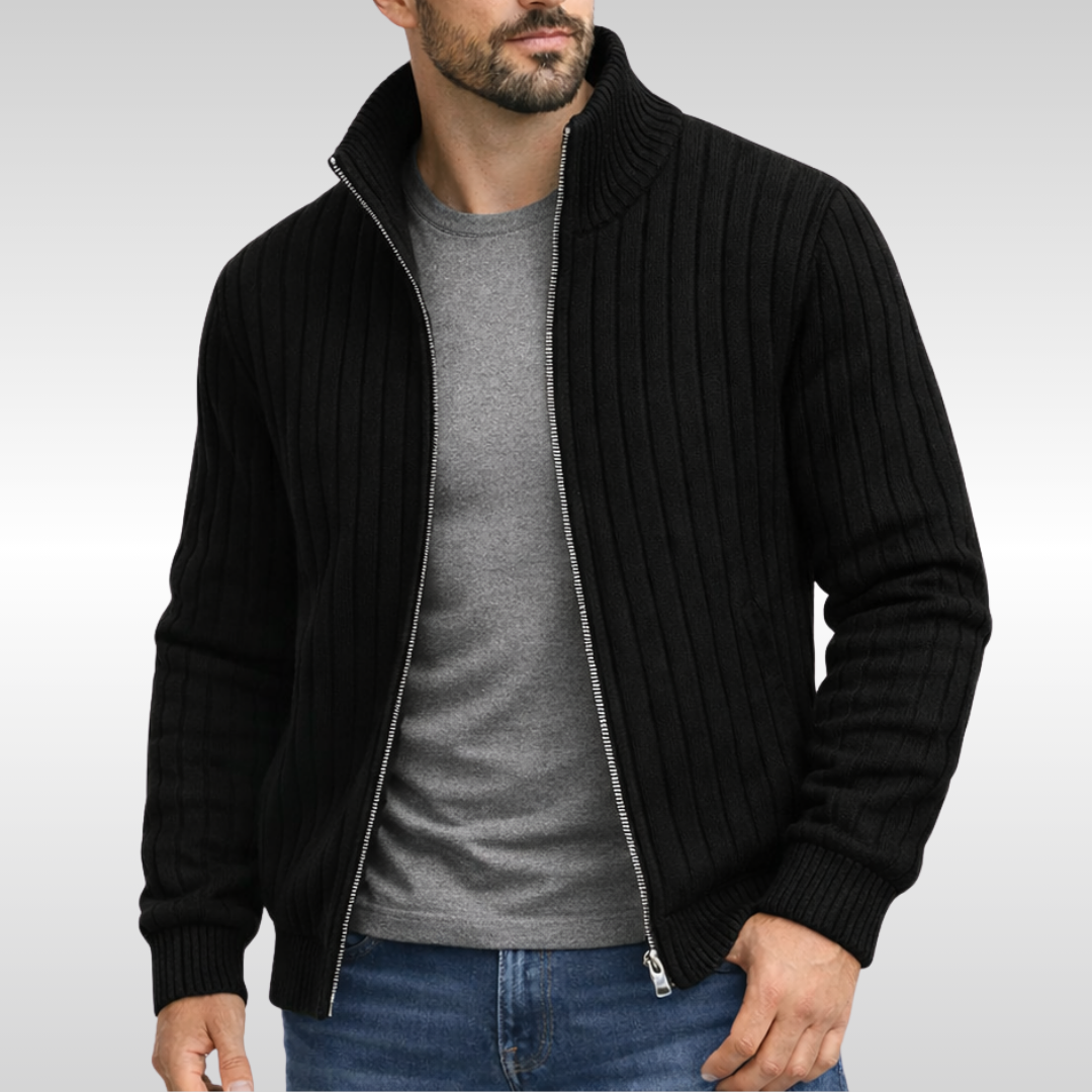 Tiberius™ – Κομψό cardigan με φερμουάρ