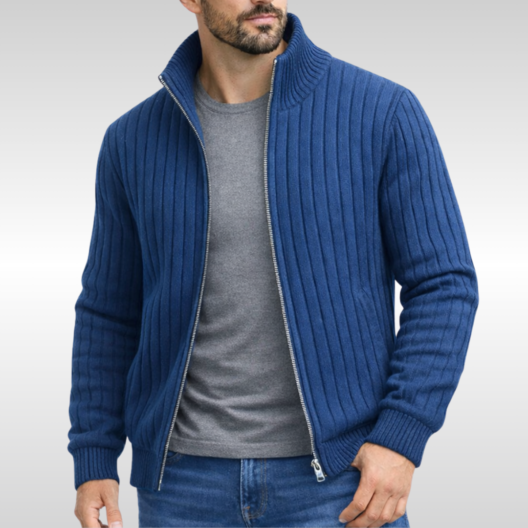 Tiberius™ – Κομψό cardigan με φερμουάρ