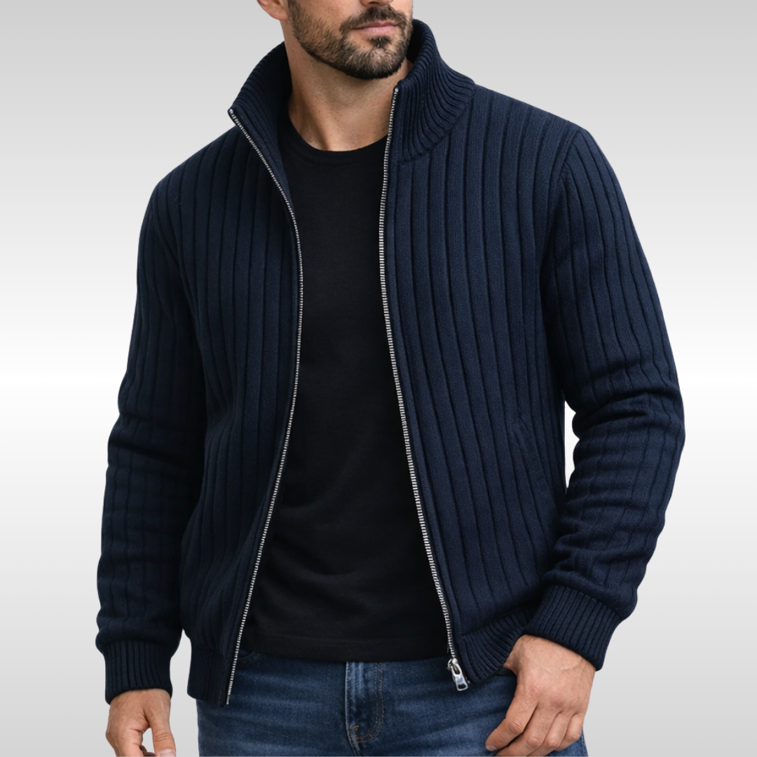 Tiberius™ – Κομψό cardigan με φερμουάρ