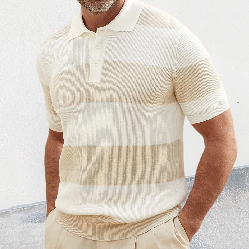 Τόμας – Ριγέ Ανδρικό Πλεκτό Πόλο Τ-shirt