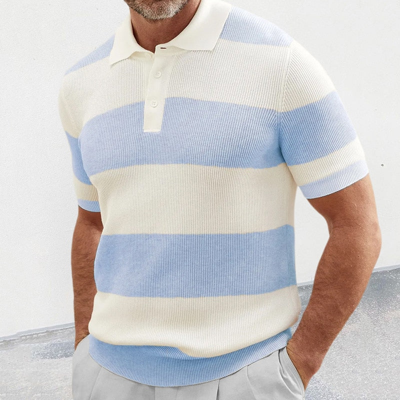 Τόμας – Ριγέ Ανδρικό Πλεκτό Πόλο Τ-shirt