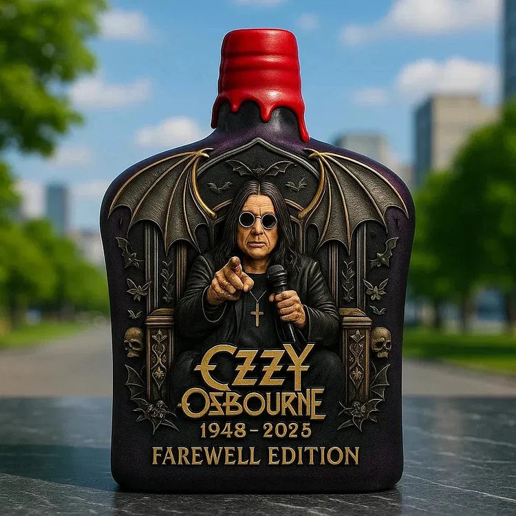 Περιορισμένη έκδοση μπουκαλιού ουίσκι Ozzy Osbourne Embossed Glass - 5