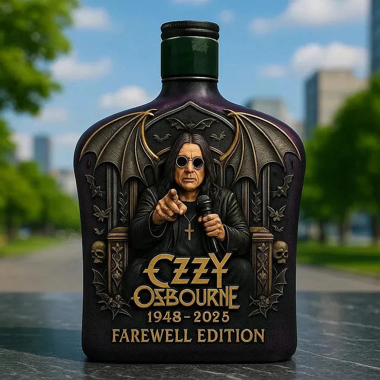 Περιορισμένη έκδοση μπουκαλιού ουίσκι Ozzy Osbourne Embossed Glass - 5