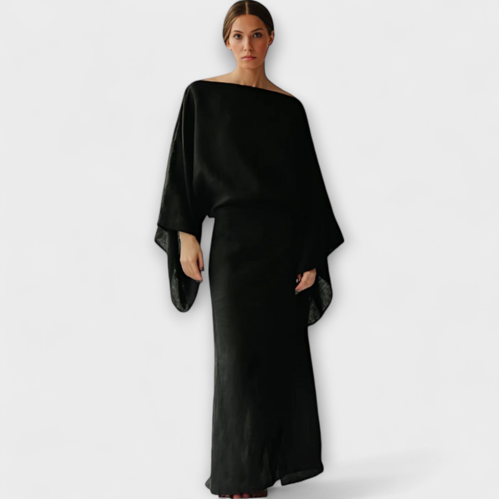 Ντάνα - Φόρεμα kimono φτιαγμένο από λινό και βαμβάκι